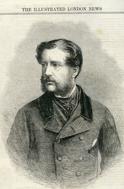 Major Charles Nasmyth (1825-61) de The London News ilustrado 13 de julho de 1861 de English School