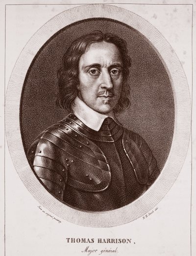Major General Thomas Harrison, atribuído a NH Jacob, gravado por de Langlume de English School