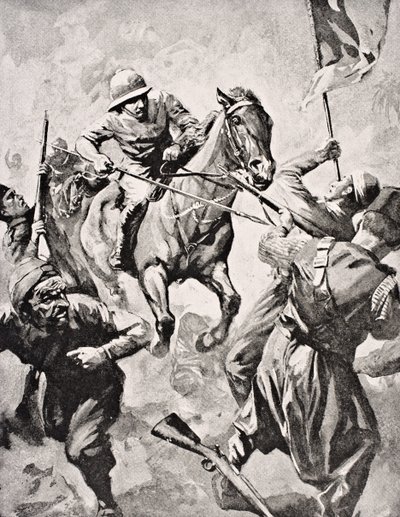 Major George Godfrey Massy Wheeler, de &39;The War Illustrated Album deLuxe&39;, publicado em Londres, 1916 de English School