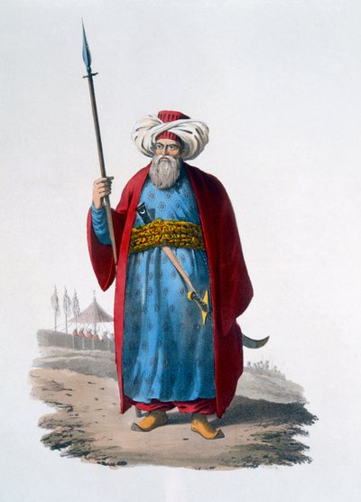 Oficial Mameluco, 1818 (aquatinta colorida) de English School
