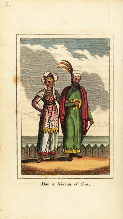 Homem e mulher de Goa, Índia de English School