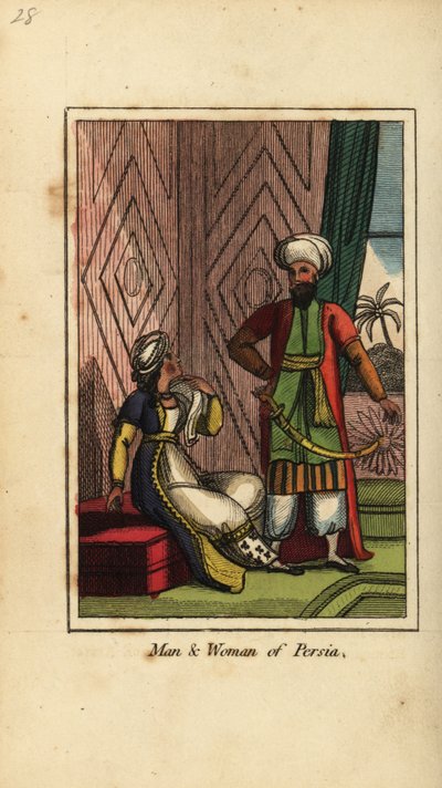 Homem e mulher da Pérsia de English School