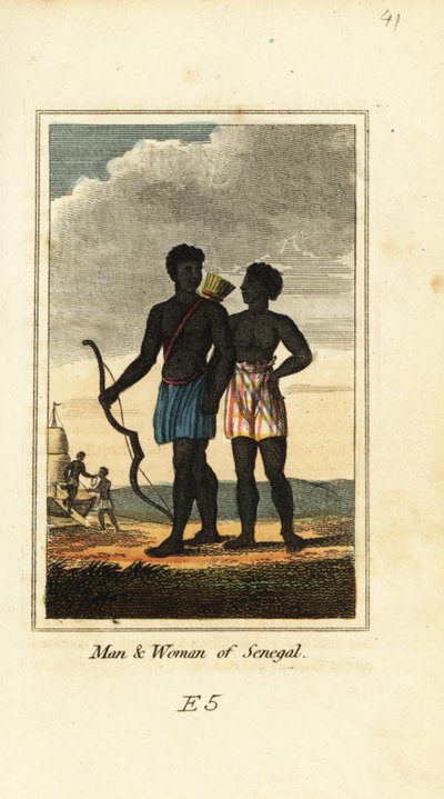 Homem e mulher do Senegal de English School