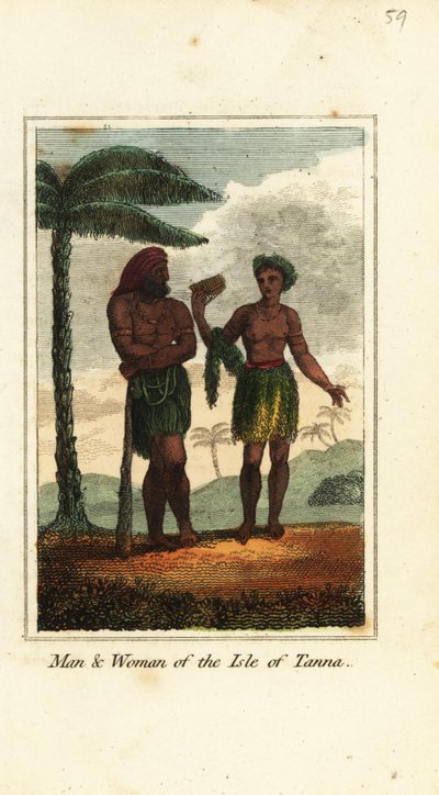 Homem e mulher da Ilha de Tanna, Vanuatu de English School