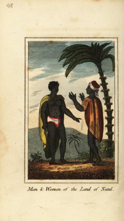 Homem e mulher da Terra de Natal, África do Sul de English School