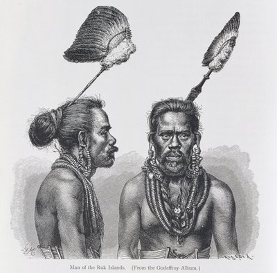 Homem das Ilhas Ruk, de &39;The History of Mankind&39;, Vol. 1, do Prof. Friedrich Ratzel, 1896 de English School
