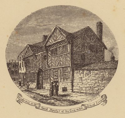Manchester: Residência do Chefe do Mestrado da Escola de Gramática, Long Mill (gravura) de English School
