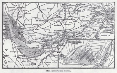 Manchester Ship Canal (litho) de English School