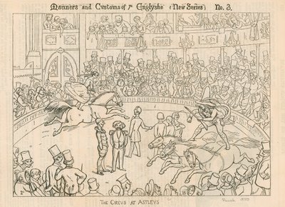 Maneiras e Costumes dos Ingleses: O Circo de Astleys (Astleys Amphitheatre), Londres de English School