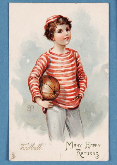 Muitos feliz retorna, cartão postal de aniversário, 1909 de English School