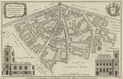 Mapa de Aldgate Ward, London de English School