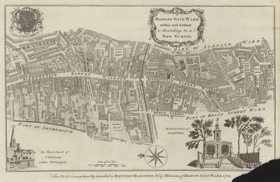 Mapa de Bishopsgate Ward, London de English School