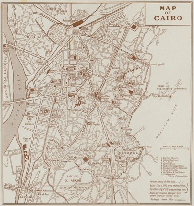 Mapa do Cairo (litografia) de English School