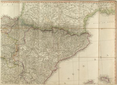O mapa de Espanha foi usado pelo Duque de Wellington. de English School