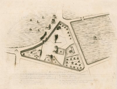 Mapa da paróquia de St Giles nos campos, Londres de English School