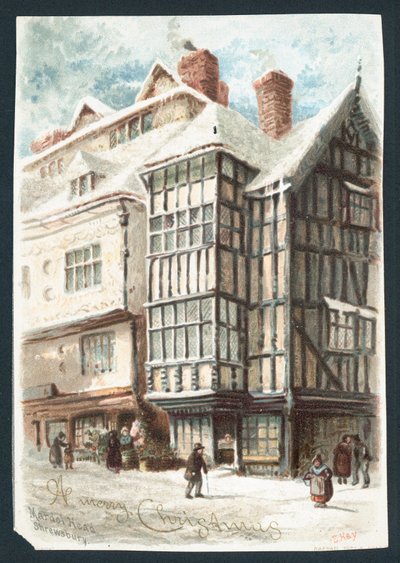 Cabeça de Mardol, Shrewsbury, cartão de Natal de English School