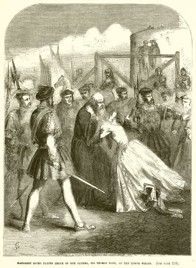 Margaret Roper despedindo-se de seu pai, Sir Thomas More, no Tower Wharf de English School