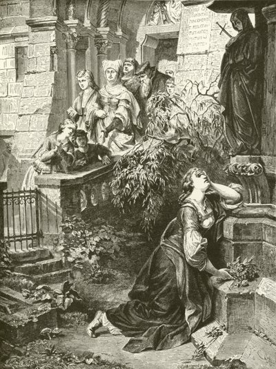 Margaret antes da Mater Dolorosa (gravura) de English School