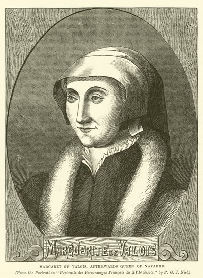 Margaret de Valois, depois Rainha de Navarra (gravura) de English School
