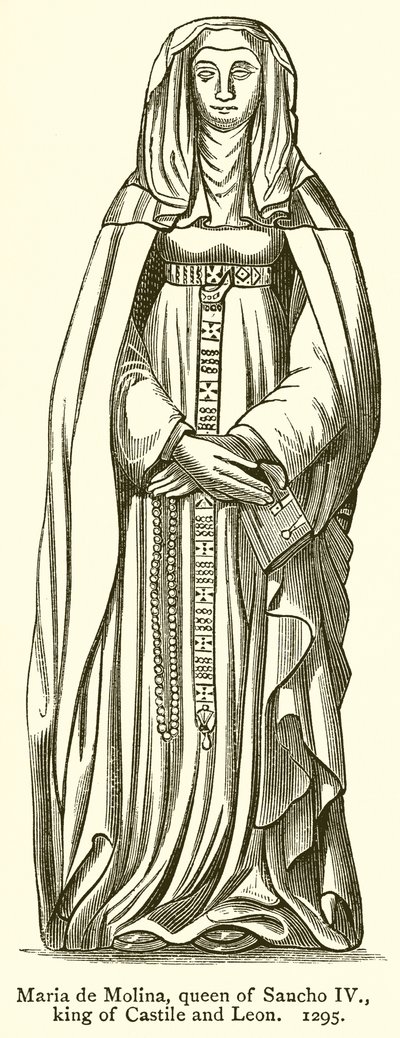 Maria de Molina, rainha de Sancho IV, rei de Castela e Leão. 1295 de English School