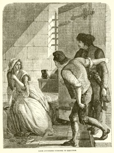 Marie Antoinette convocada para a execução de English School