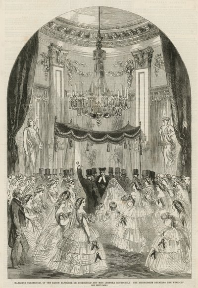 Cerimonial de casamento do Barão Alphonse de Rothschild e Miss Leonora Rothschild de English School