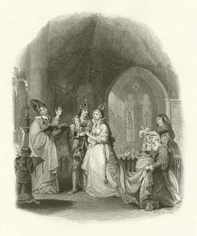 Casamento de Henrique VII com Elizabeth de York de English School