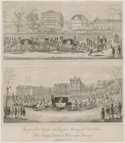 Casamento da Rainha Vitória e Príncipe Albert, 10 de fevereiro de 1840 de English School
