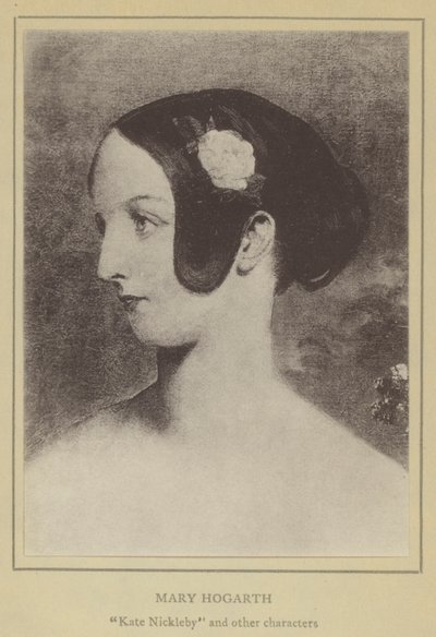 Mary Hogarth, Kate Nickleby e outras personagens (litografia) de English School