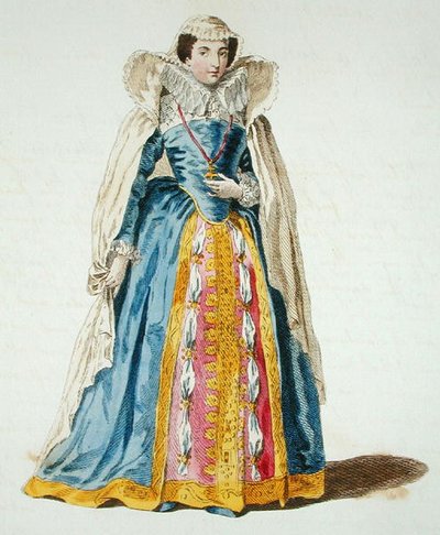 Mary Queen of Scots (1542-87) (gravura colorida) de English School