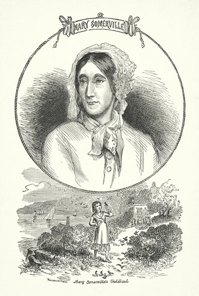 Mary Somerville, cientista e escritora escocesa (gravura) de English School