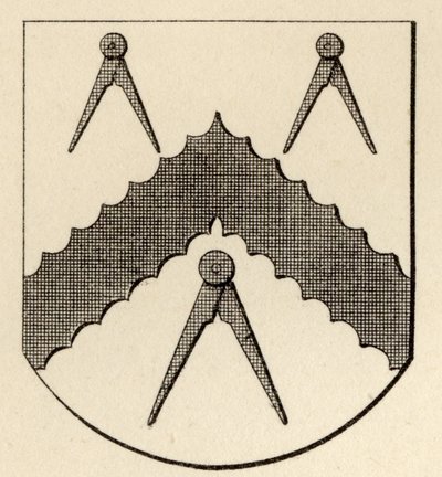 Armas maçônicas, de "A História da Maçonaria, volume II", publicado por Thomas C. Jack, Londres, 1883 de English School