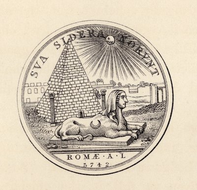 Selo maçônico, de "A História da Maçonaria, volume III", publicado por Thomas C. Jack, Londres, 1883 de English School