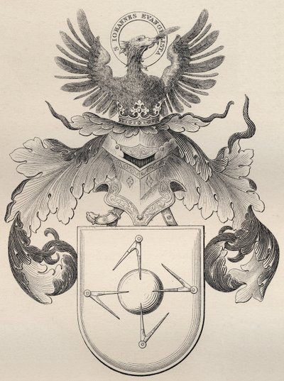 Selo maçônico, de "A História da Maçonaria, volume II", publicado por Thomas C. Jack, Londres, 1883 de English School