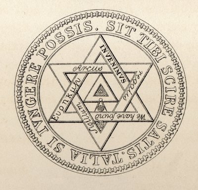 Selo maçônico do Grande Capítulo de Londres, de "A História da Maçonaria, volume II", publicado por Thomas C. Jack, Londres, 1883 de English School