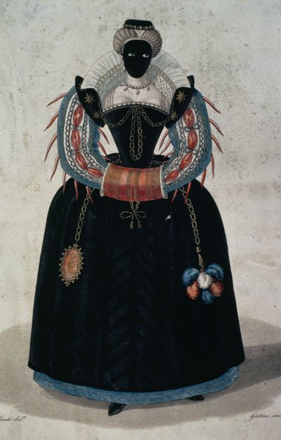 Traje de mascarada no estilo de Henri III de English School