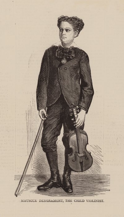 Maurice Dengremont, A criança violinista (gravura) de English School