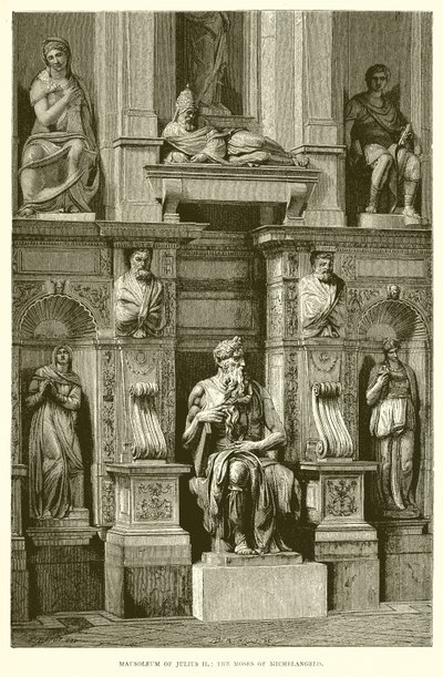 Mausoléu de Júlio II; O Moisés de Michelangelo de English School