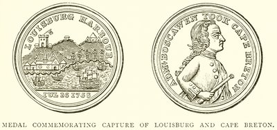 Captura Comemorativa da Medalha de Louisburg e Cape Breton de English School