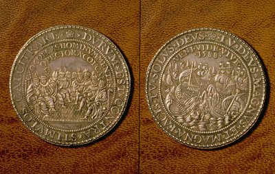 Medalha comemorativa da derrota da armada espanhola, 1588 (prata) de English School