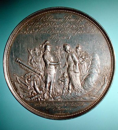 Medalha comemorativa do Casamento da Princesa Maria (1631-60) com Guilherme de Orange (1626-50) de English School