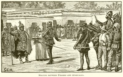 Encontro entre Pizarro e Atahualpa de English School