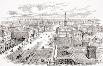 Melbourne, Austrália, da The Gallery of Geography pelo Rev. Thomas Milner, publicado em 1880 de English School