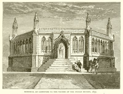 Memorial em Cawnpore às vítimas do motim indiano, 1857 de English School