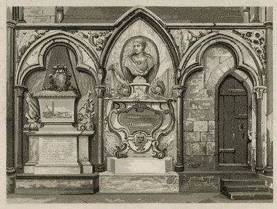 Memoriais e estátuas na Abadia de Westminster, Londres de English School