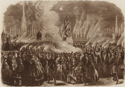 Festival Mendelssohn, a procissão das tochas, 1860 de English School