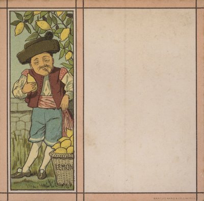 Ilustração do menu: Limão (cor litho) de English School