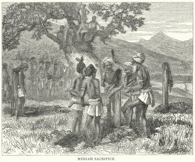 Sacrifício de Meriah (gravura) de English School