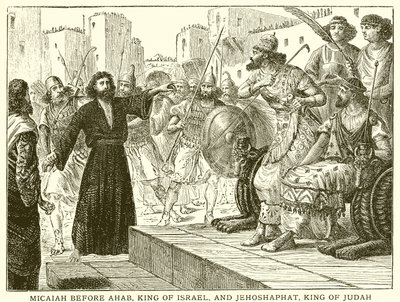 Micaías perante Acabe, rei de Israel, e Josafá, rei de Judá de English School