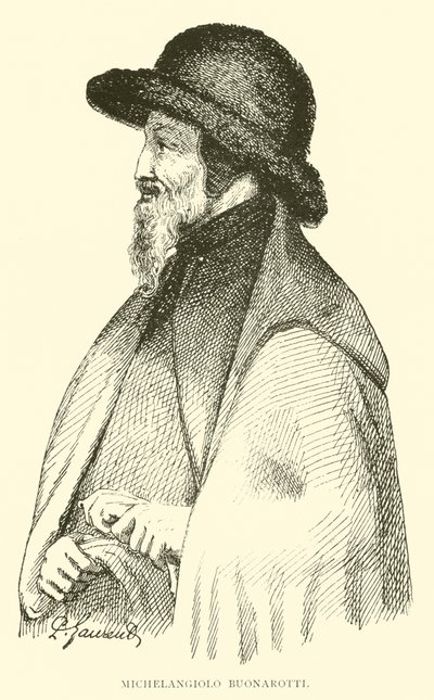 Michelangiolo Buonarotti (gravura) de English School